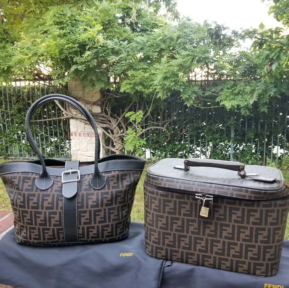 Authentic Fendi Tote and Train case set. - Picture 7 of 16